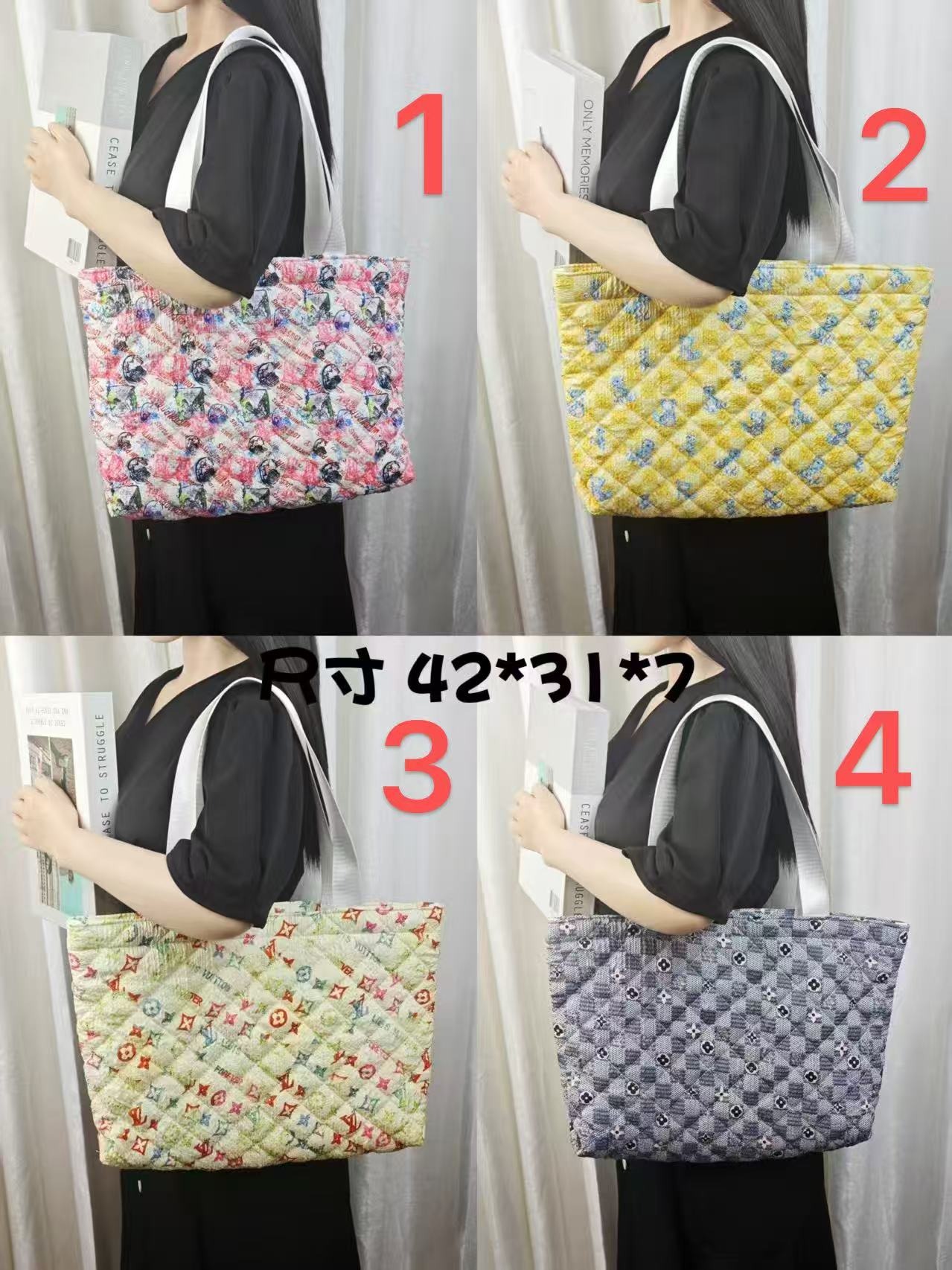 Winter cotton printed shopping bags