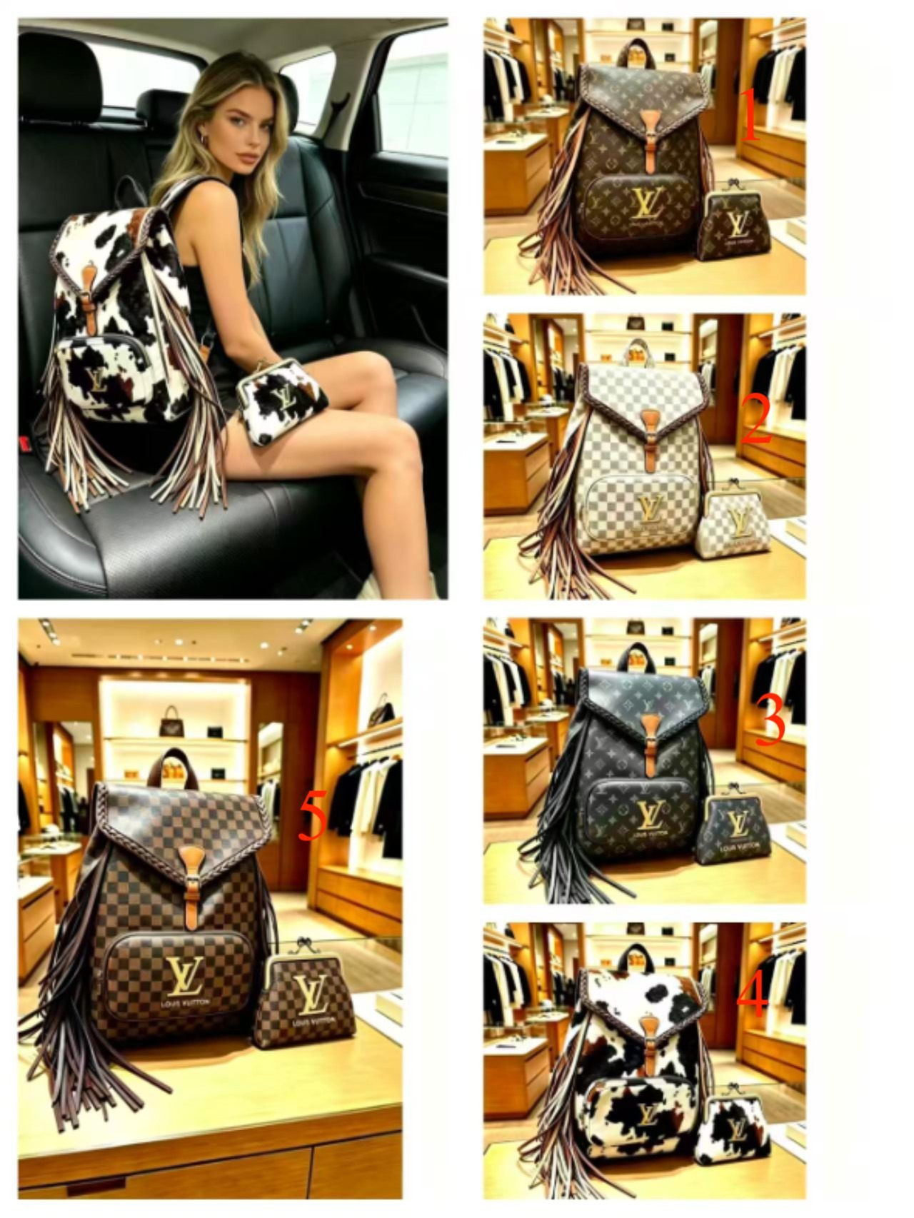 Designer Tassel Backpack