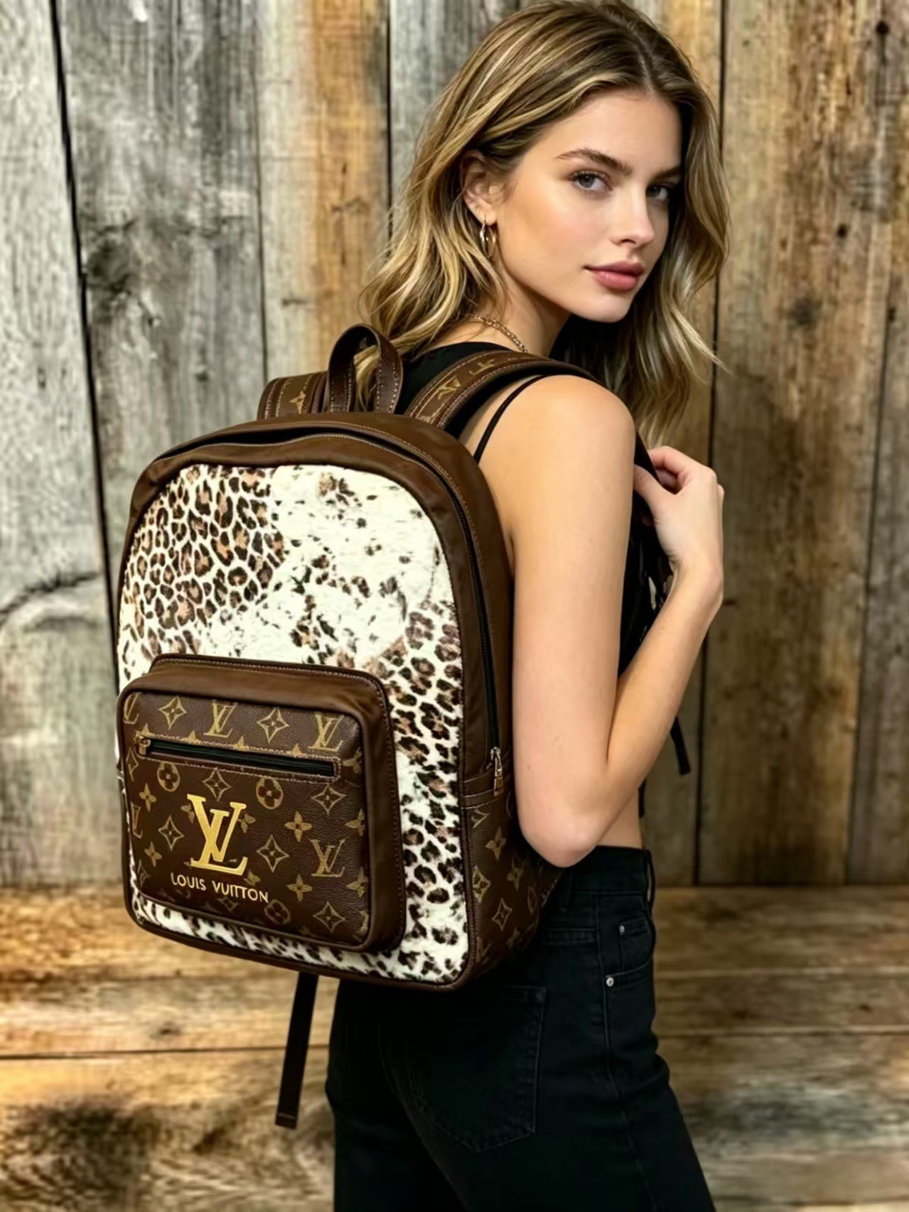 lv Printed backpack