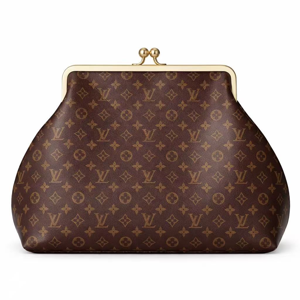 Lv Printed elbow bag with chain