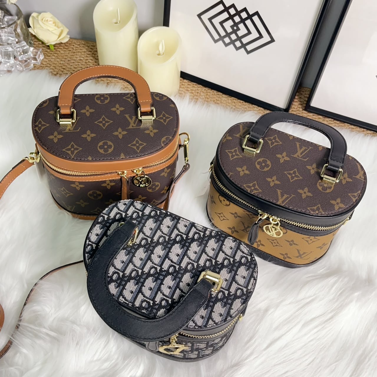 Designer Printed Bucket Bag