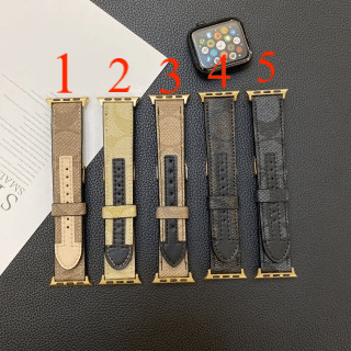 Coach genuine leather watch band with gold buckle